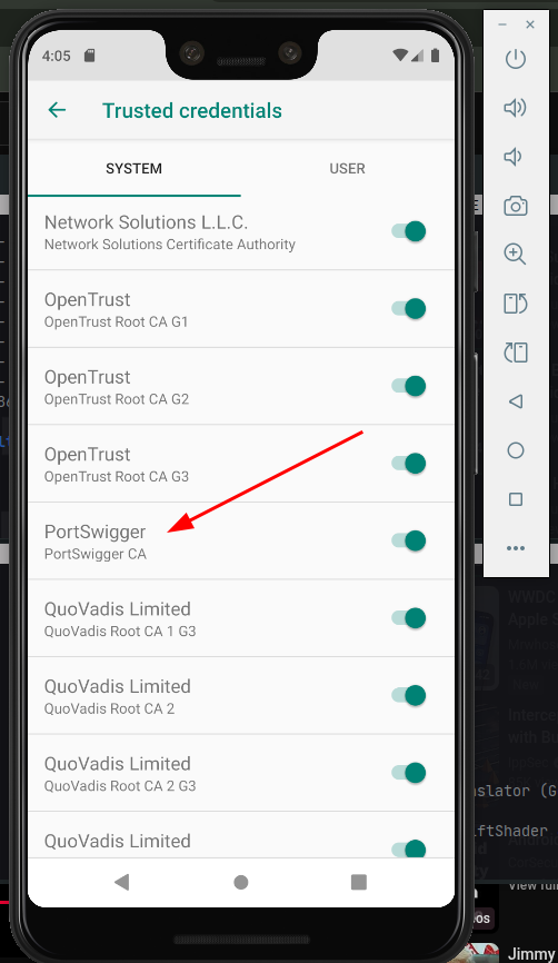 Restart emulator