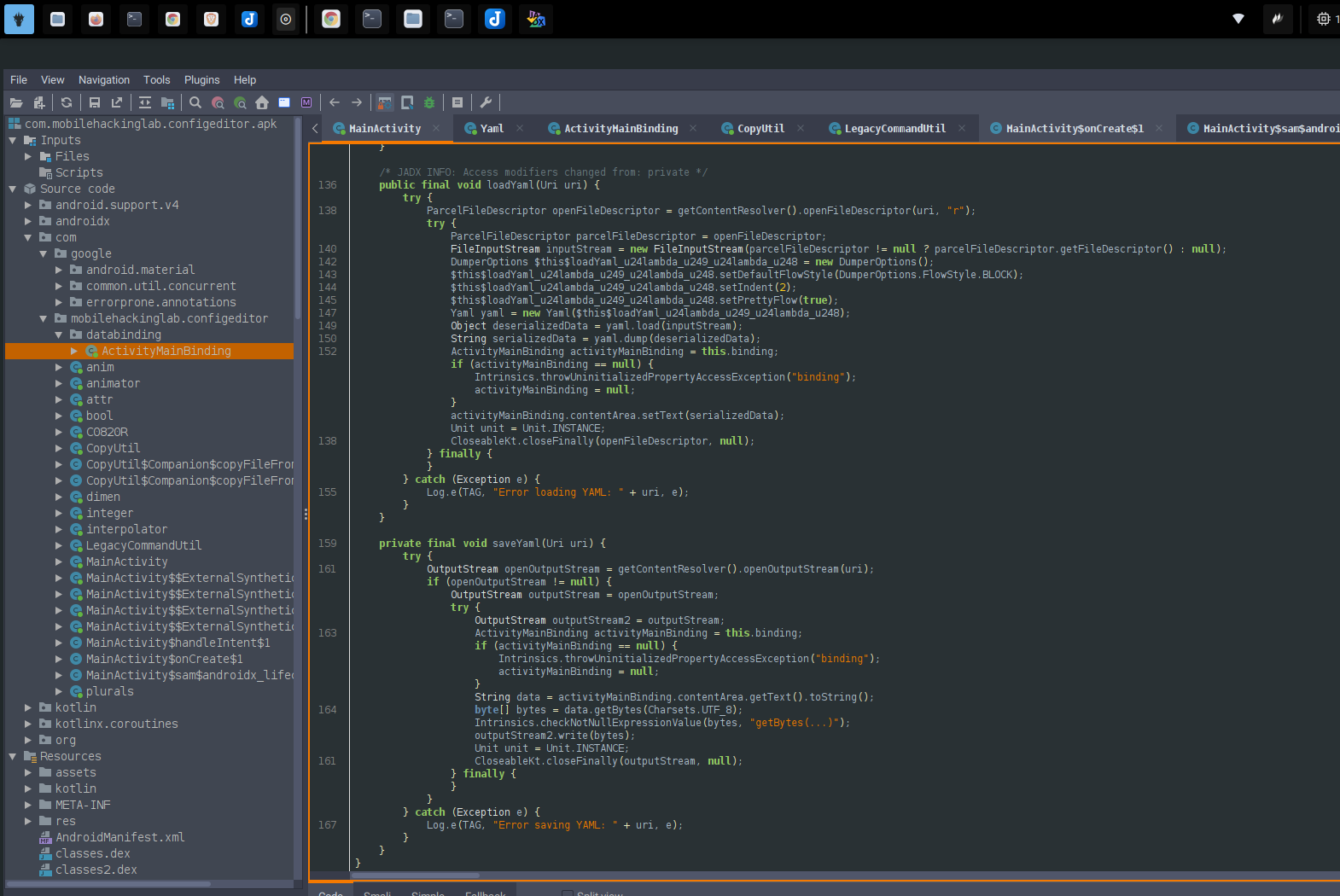 loadYaml method in code
