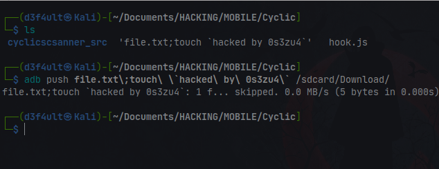 Malicious filename