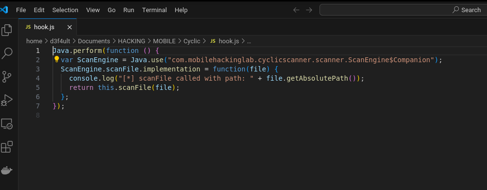 Script output